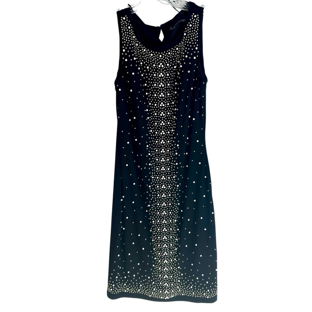 Chetta B Black Sleeveless Sheath Dress Size 2